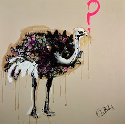 The Lady by Dom Pattinson - Original Painting on Box Canvas sized 54x55 inches. Available from Whitewall Galleries